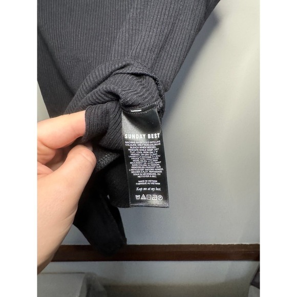 Sunday Best Firecracker ribbed bodysuit thong bottom ruffled straps size small - Picture 4 of 6